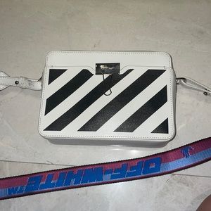 OFF WHITE Binder Clip Flap Bag